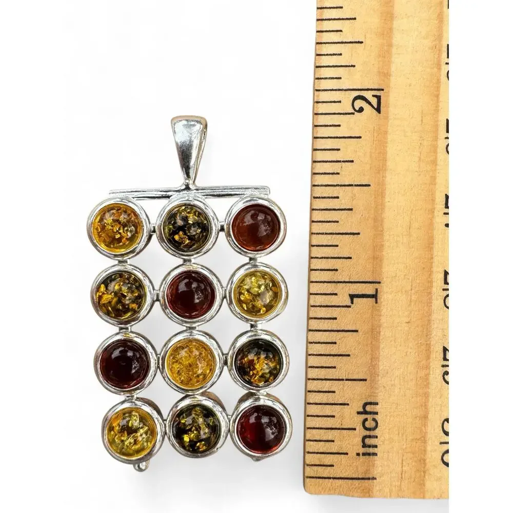Baltic Amber Solid 925 Sterling Silver Pendant